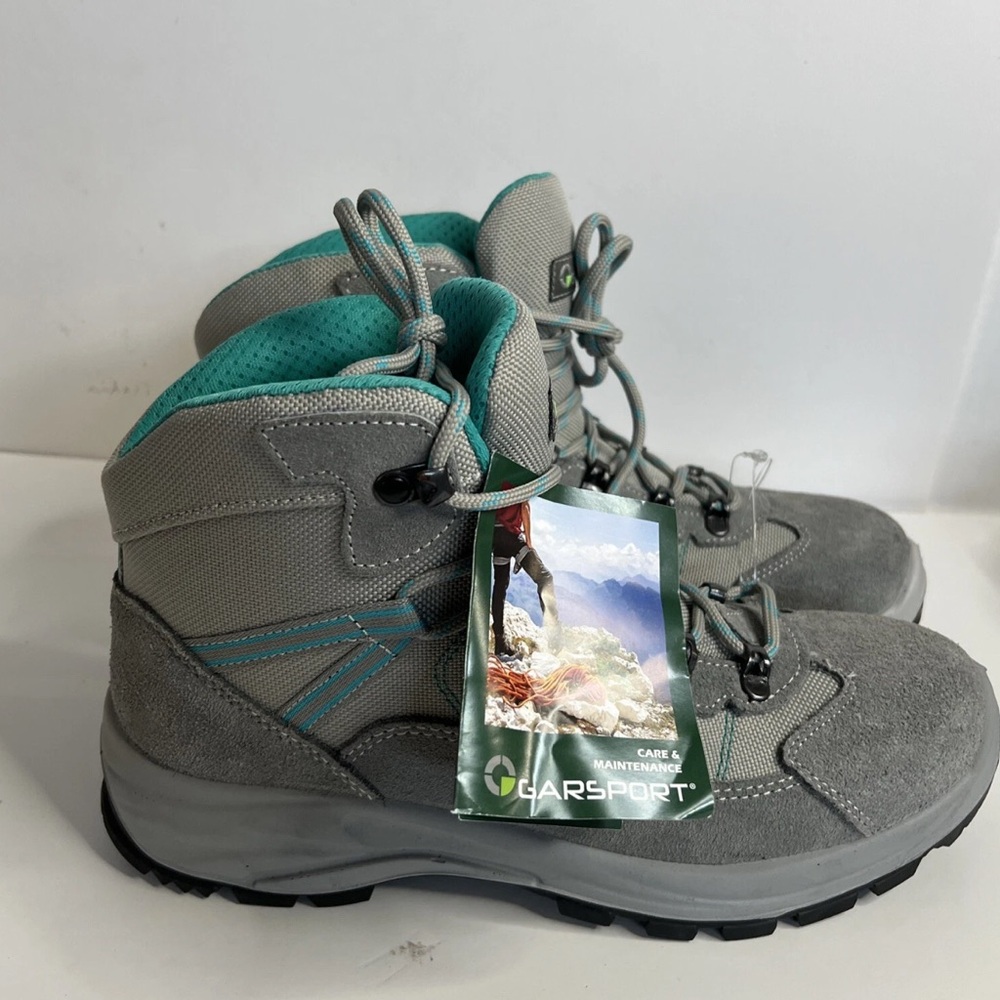 NWT Garsport Unisex Hiking lace-up Boots Size 10.5 Grey/Teal